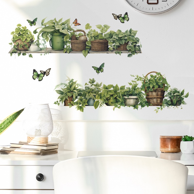 3D Printing Pot - Plantas verdes tropicales en maceta mariposa