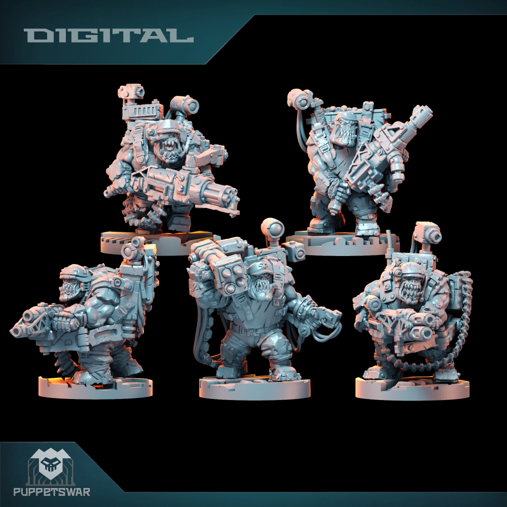 3D Printing Article - Orc Ultimate Badasses Squad, Figura de