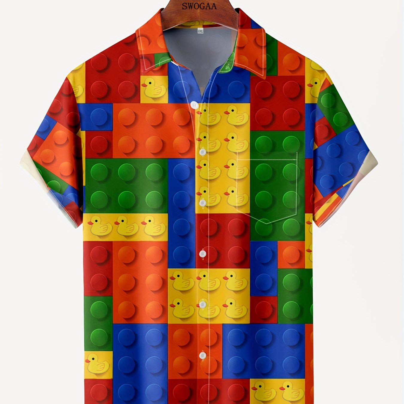 3D Printing Cancer - Camisa con estampado gráfico de bloques