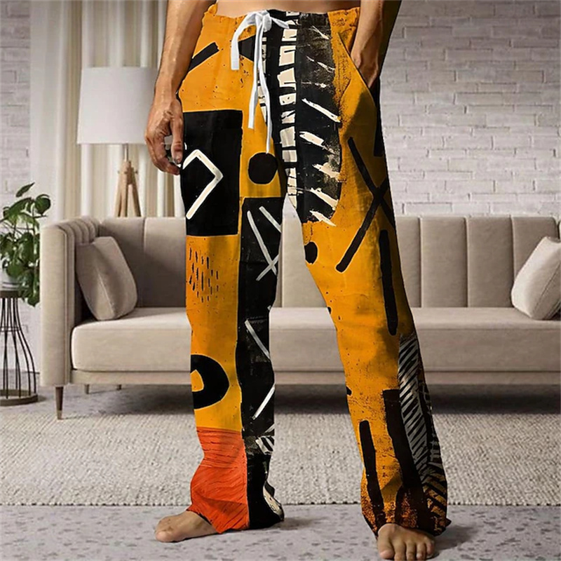 3D Printing Quality - Pantalones anchos para hombre con estampado
