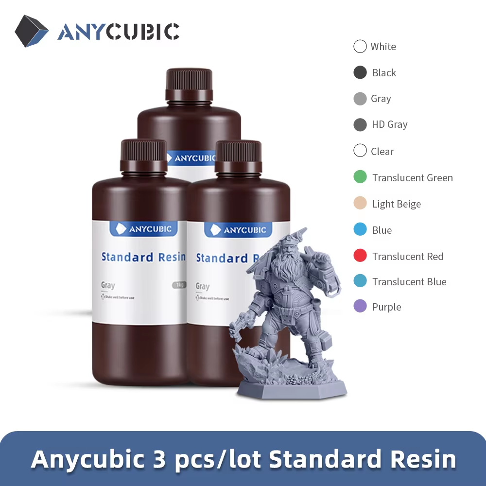 3D Printing Uv Sensitive Resin - Resina UV estándar ANYCUBIC de 3kg