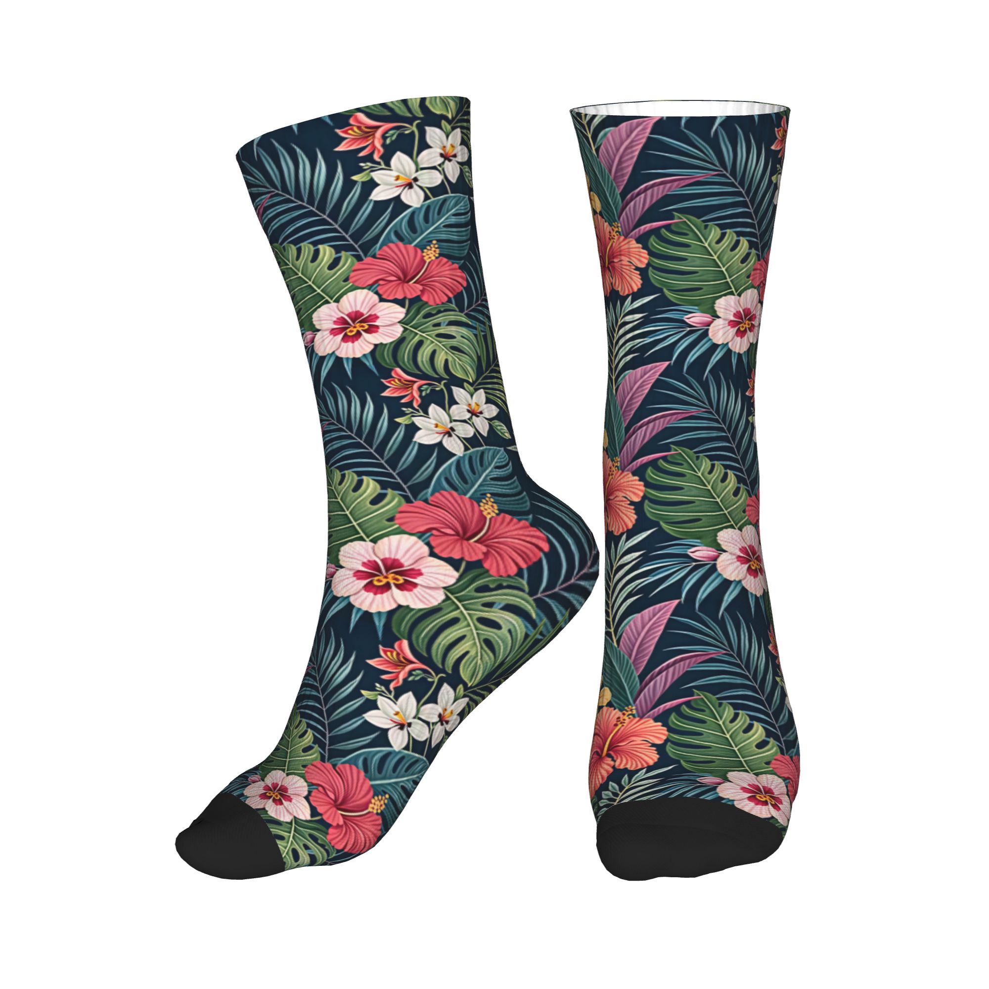 3D Printing Youtube - Calcetines Divertidos con Estampado Floral Tropical