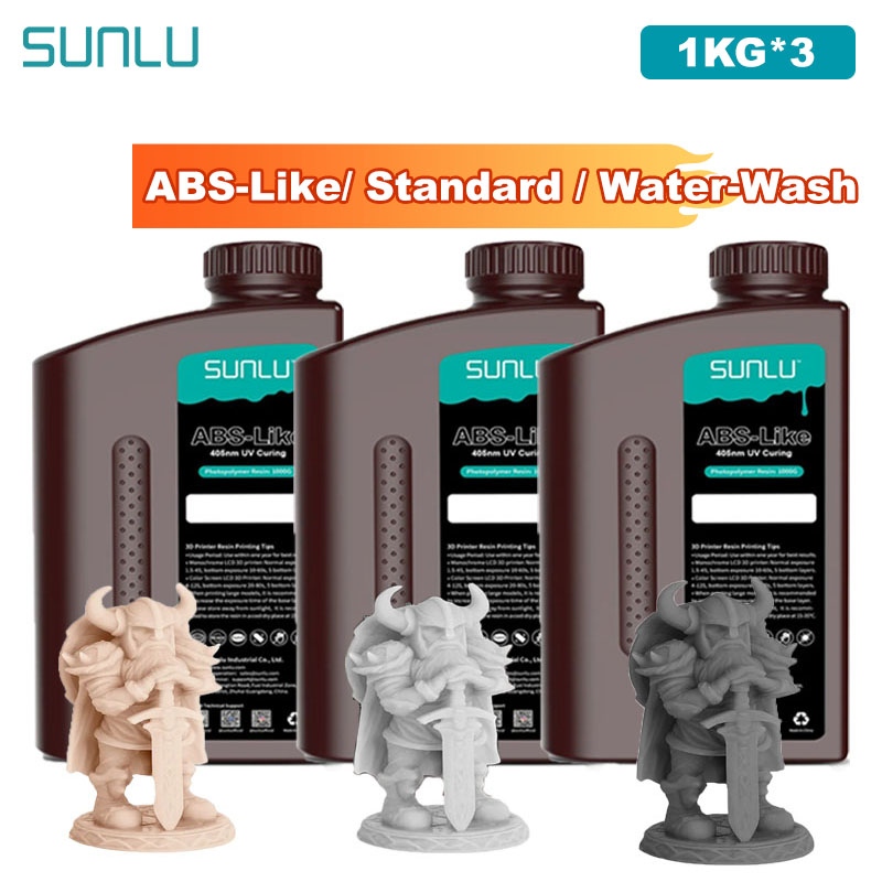 3D Printing Uv Sensitive Resin - SUNLU 3KG ABS-like/Padrão/resina de lavado con