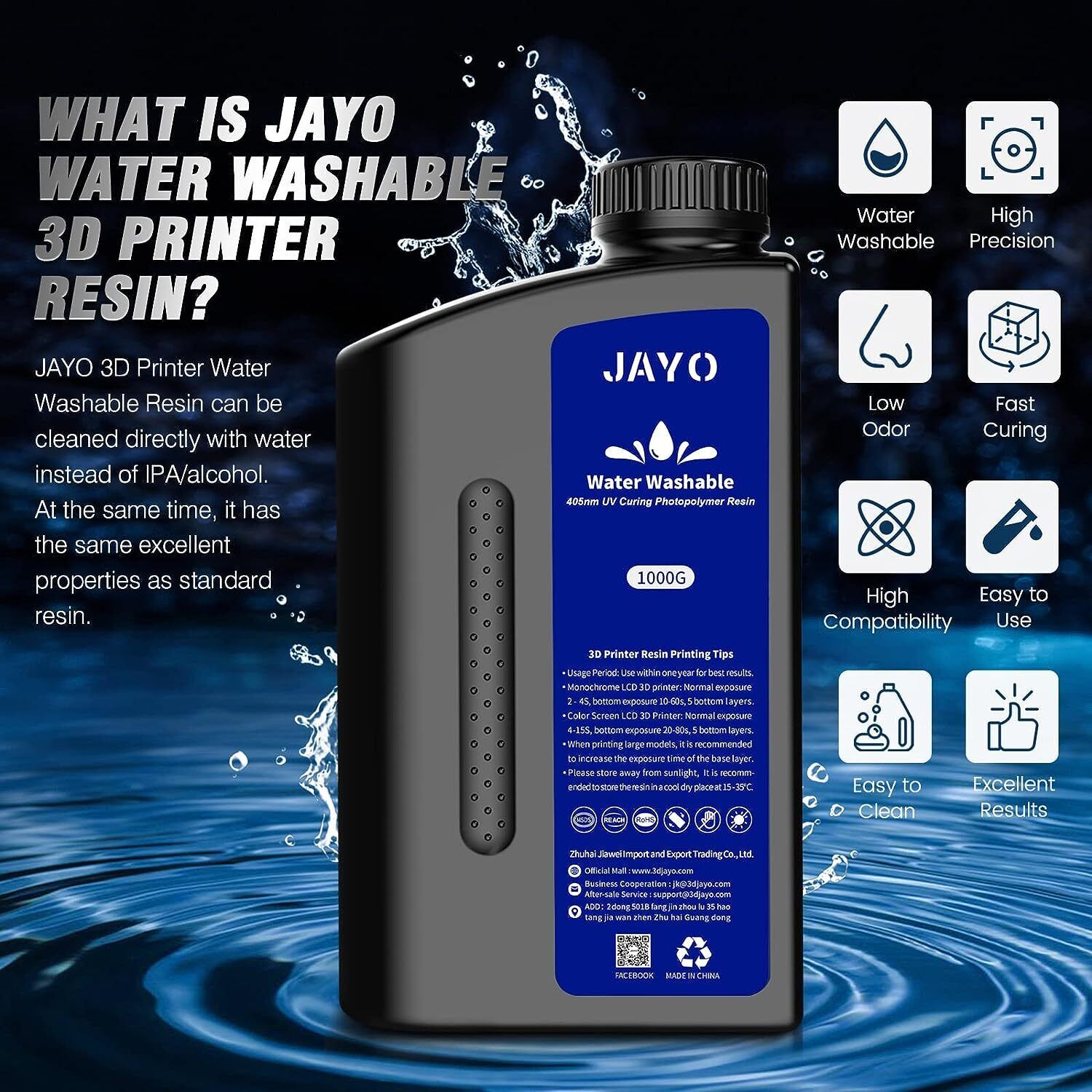 JAYO estándar/como ABS/resina  - 3D Printing Uv Sensitive Resin reseña y precio