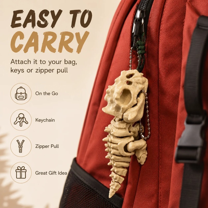 Nuevo modelo de esqueleto de T - 3D Printing Keychain reseña y precio