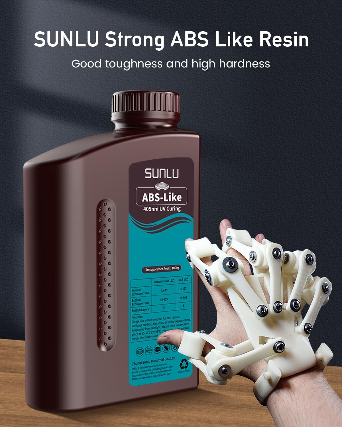 SUNLU ABS como resina 405nm 1K - 3D Printing Uv Sensitive Resin reseña y precio