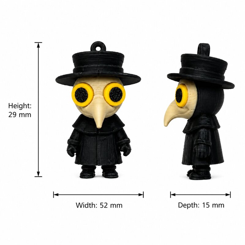 Llavero de Doctor de la Peste  - 3D Printing Keychain reseña y precio